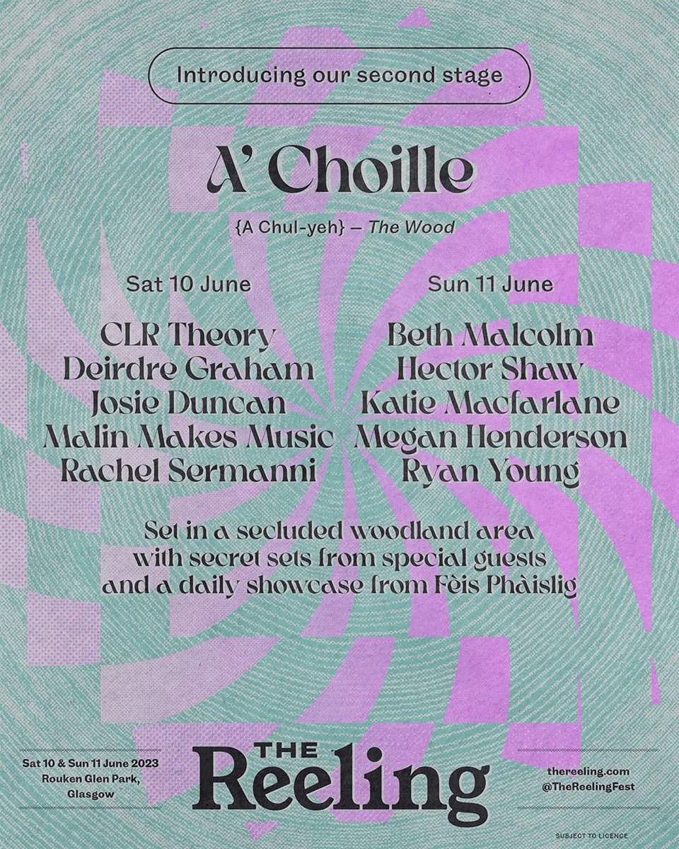 🌳 Introducing our second stage, A' Choille 🌳 🎟 Early Bird prices end tomorrow 🎟 Set in a secluded woodland area of the site, it will be the home of a wonderful array artists + secret sets from some of Scotland's finest and a daily showcase by Fèis Phàislig.