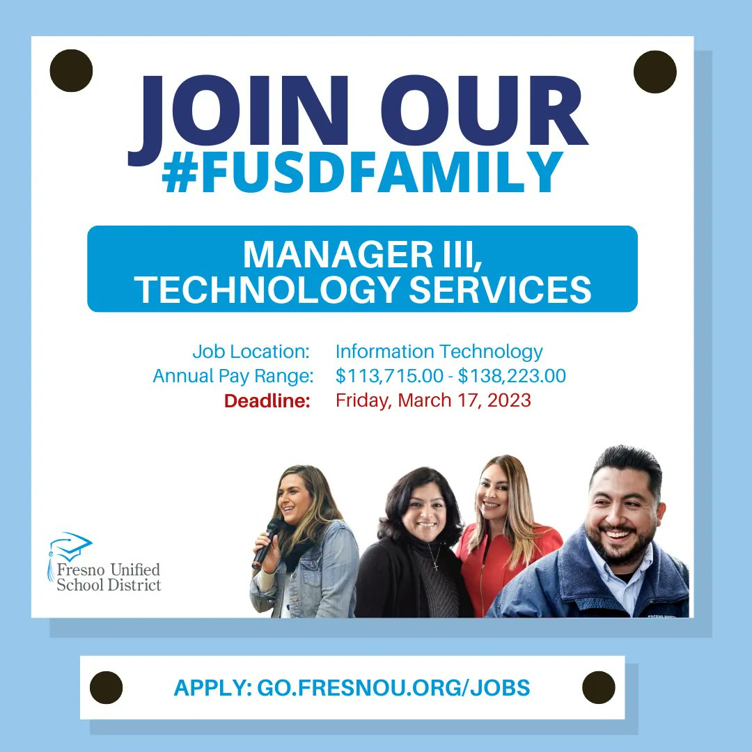 Fresno Unified on Twitter "To view full job description, education