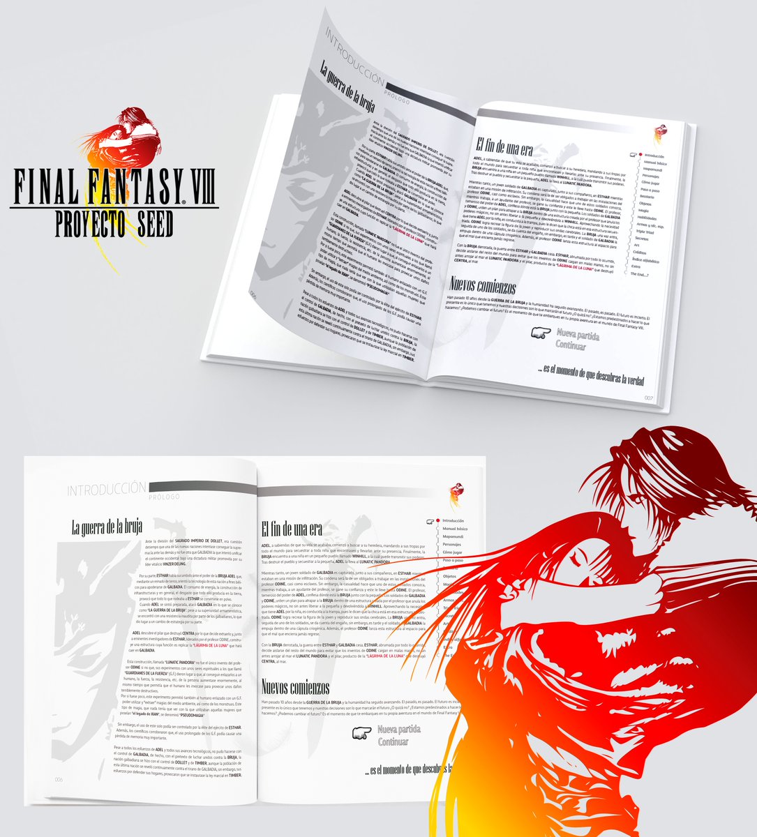 ProyectoSeeD's tweet image. Seeds, os dejo un pequeño anticipo del currazo que  se está pegando nuestra maquetadora @RieN_Juani 😍

Dadle ánimos y un poco de caña para que siga trayéndonos estas obras de arte (y que me deje subirlas😝)

#FinalFantasyVIII #ProyectoSeed #FinalFantasy #FF #Guia
