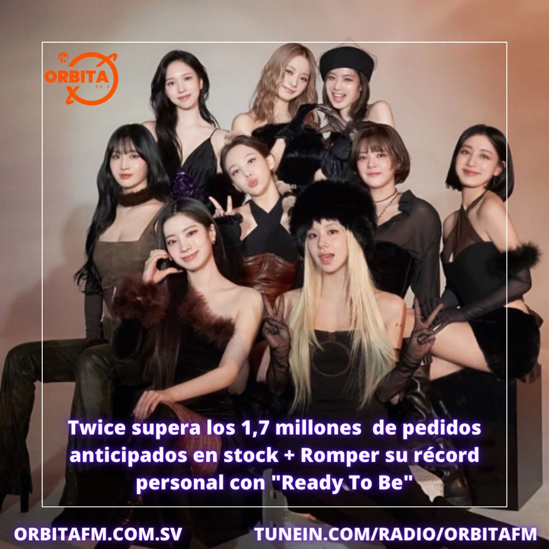 _orbitafm's tweet photo. Este 8 de marzo JYP Entertainment anunció que el próximo mini-álbum de Twice "Ready To Be" había superado los 1,7 millones de pedidos anticipados, lo que ya marca el mayor número de pedidos anticipados del grupo hasta el momento.
#Orbitafm #twice #twicereadytobe https://t.co/7qCmpKo9oQ