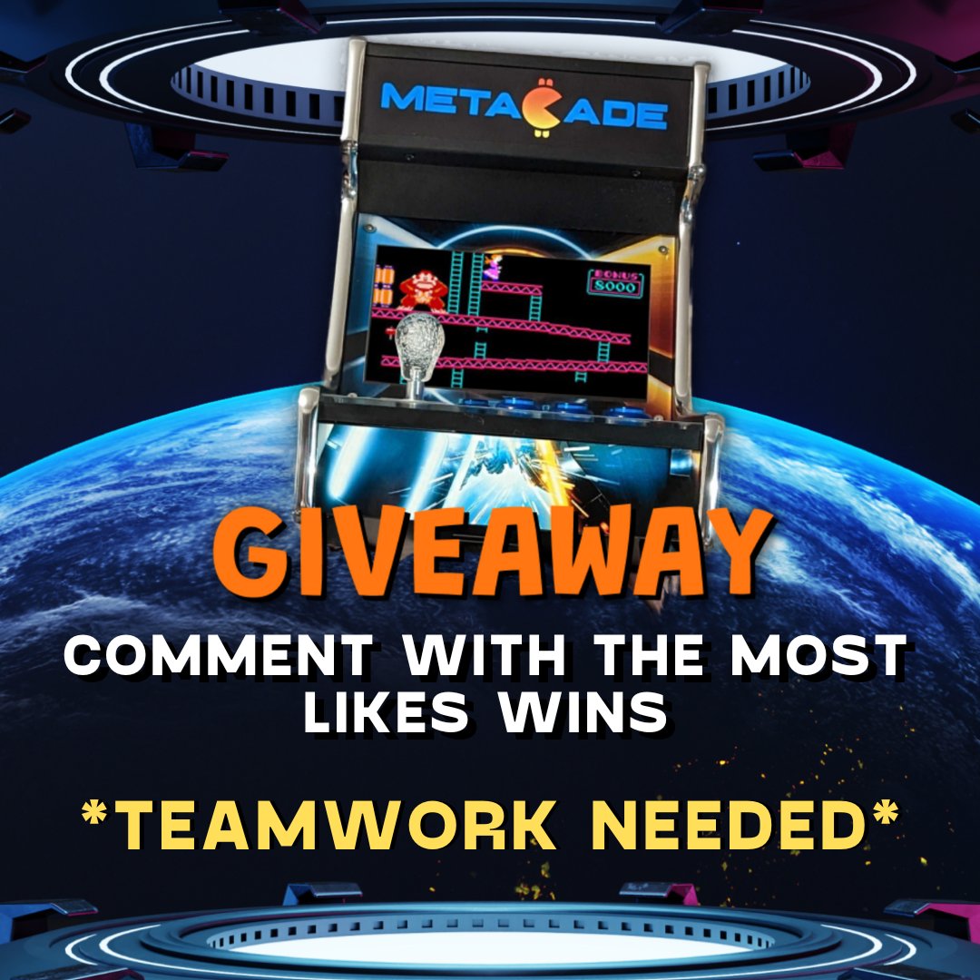 🚨GIVEAWAY ALERT🚨

Our giveaways are coming thick and fast🔥 You are going to need some friends to help you with this one👀

⬇️SIMPLY:
✅FOLLOW <a href="/Metacade_/">METACADE</a>
✅LIKE AND RETWEET
✅THE COMMENT WITH THE MOST LIKES WINS

You've got 48 hours⏰

GO! GO! GO!🔥