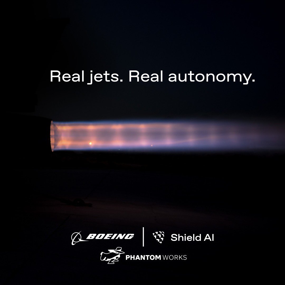 @BoeingDefense and Shield AI will work together to make AI pilots on jet aircraft – crewed or uncrewed – a reality, and change the battlefield forever.  

Real jets, real autonomy.

boeing.mediaroom.com/news-releases-…

#AI #airdominance #aviation #defenseinnovation #AFAColorado