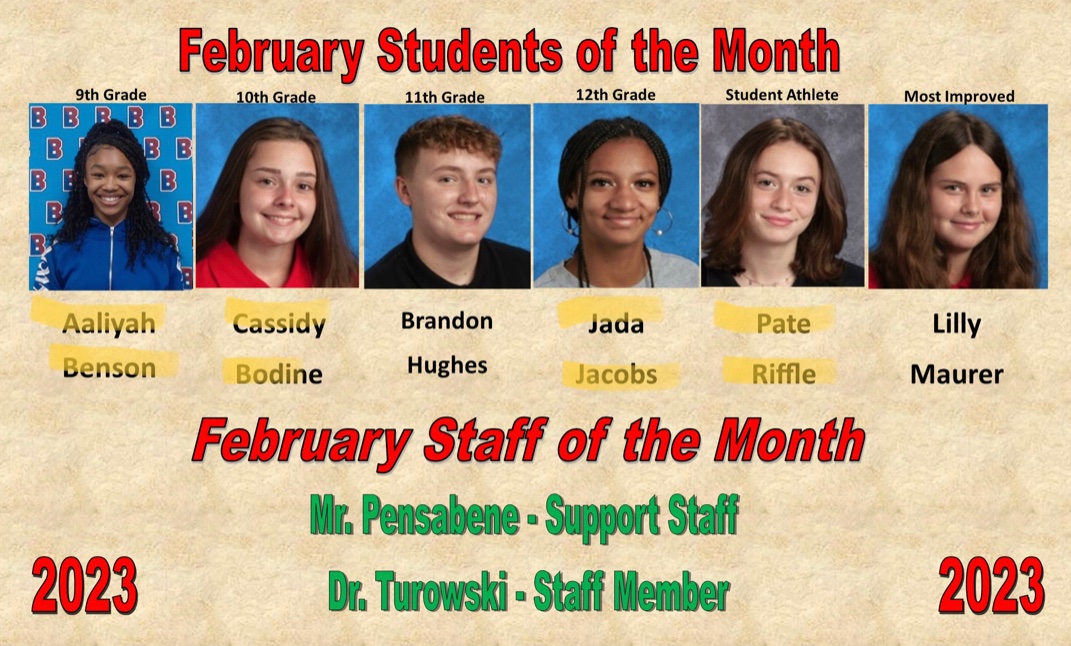 PROUD OF THESE YOUNG LADIES!!! I think this is so dope! 4 members of the girls basketball team were voted February Students of the Month! Great job ladies!!!