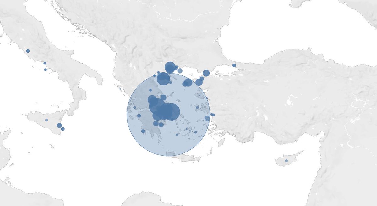 WienandJohannes's tweet photo. from #bookindex to #map
(thought it might be fun to visualize the ancient place name mentions in my upcoming book on #AthenianDemocracy)
#DataVisualization #AncientHistory https://t.co/EkM4s49D1p