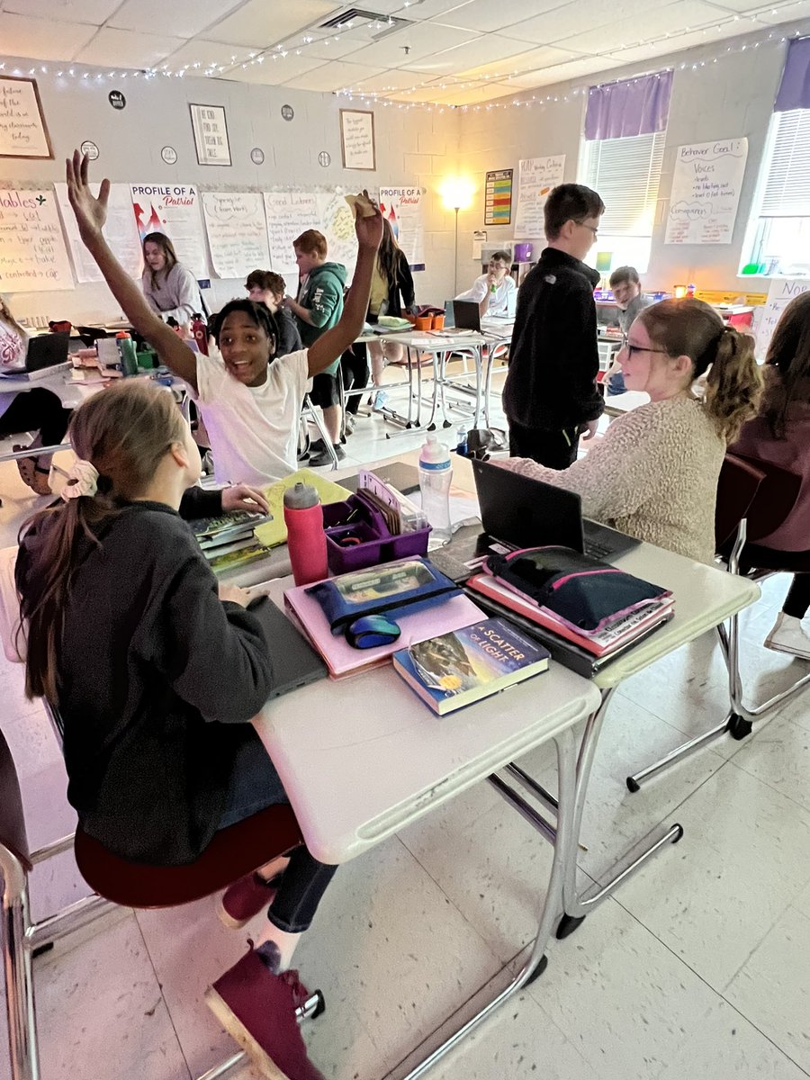 DrCraftNBCT's tweet photo. PBL launch days have become some of favorite! Love seeing their excitement for learning! ❤️💙 #EmpowerACS #PBL @_ChelseyReid_ https://t.co/AmYadirSoe