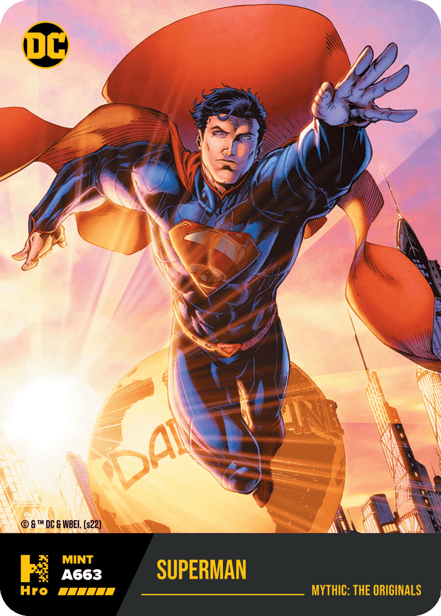 HroFeed's tweet image. Mythic The Originals Superman (mint #A663) just sold on #Hro

Sold Price: $300.27 USD 
Total Minted: 1000

ℹ️ More information: immutascan.io/tx/193635997