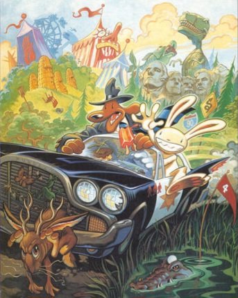 thatdaffyduck's tweet photo. Sam &amp; Max paintings by Steve Purcell. https://t.co/LOSrv63AuZ