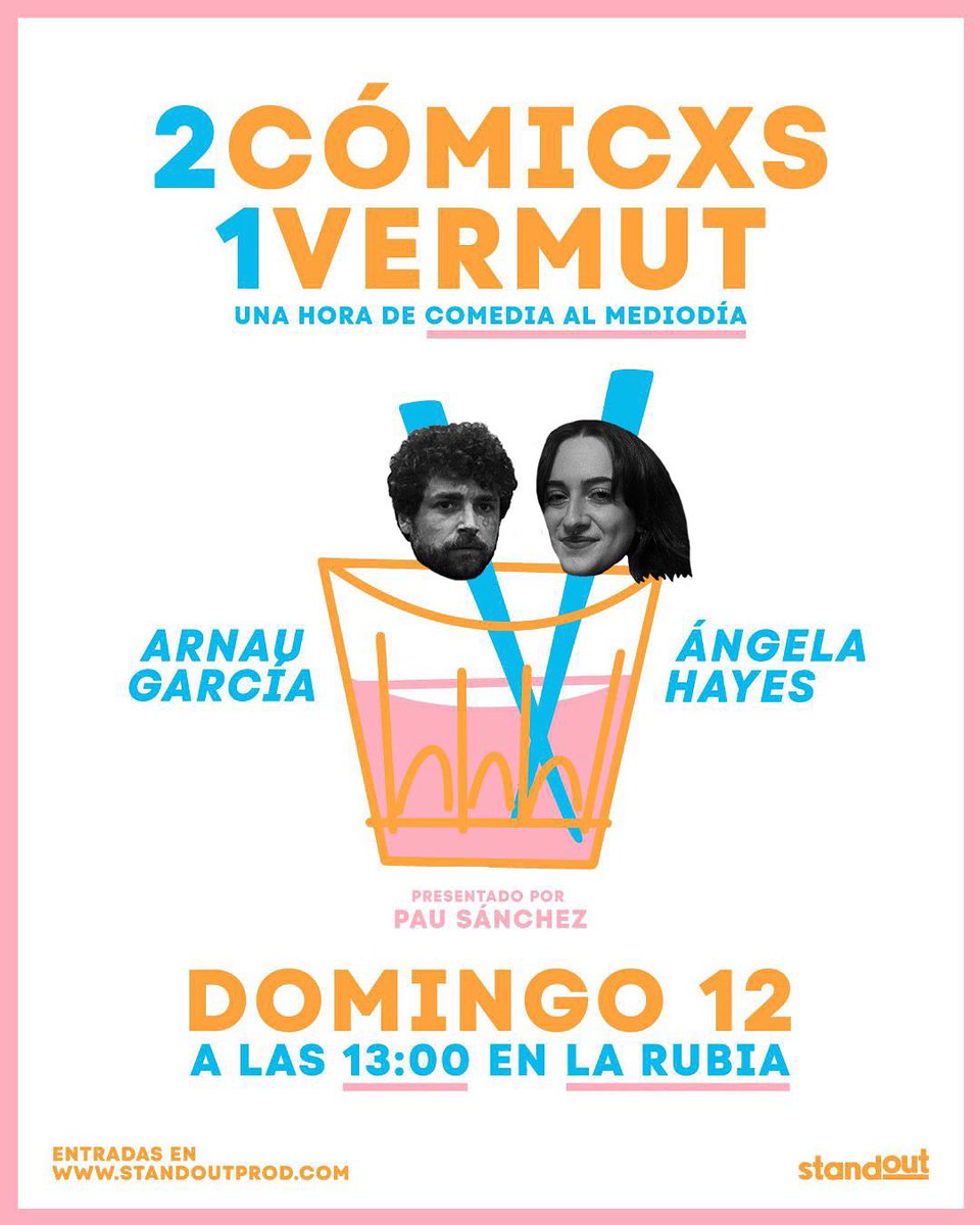 standoutprods's tweet photo. Esta semana @juegodelitronos y @angelaahayes_ se pasarán por '2COMICXS1VERMUT', que en esta ocasión presenta Pau Sánchez. ¿Te lo vas a perder? (Si es que sí no pasa nada tampoco)

📍Cada domingo a las 13:00 en La Rubia

🎟 Entradas: https://t.co/I5eLCNIS4d https://t.co/hhlrQtcFkz