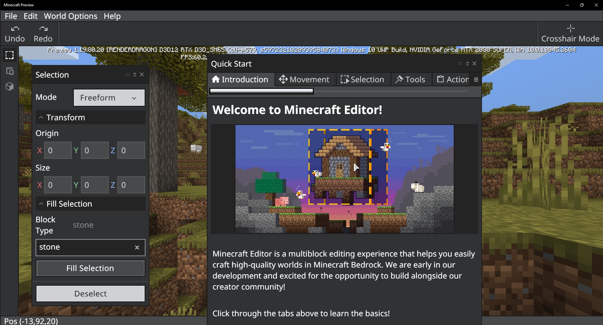 Minecraft Bedrock Editor Overview
