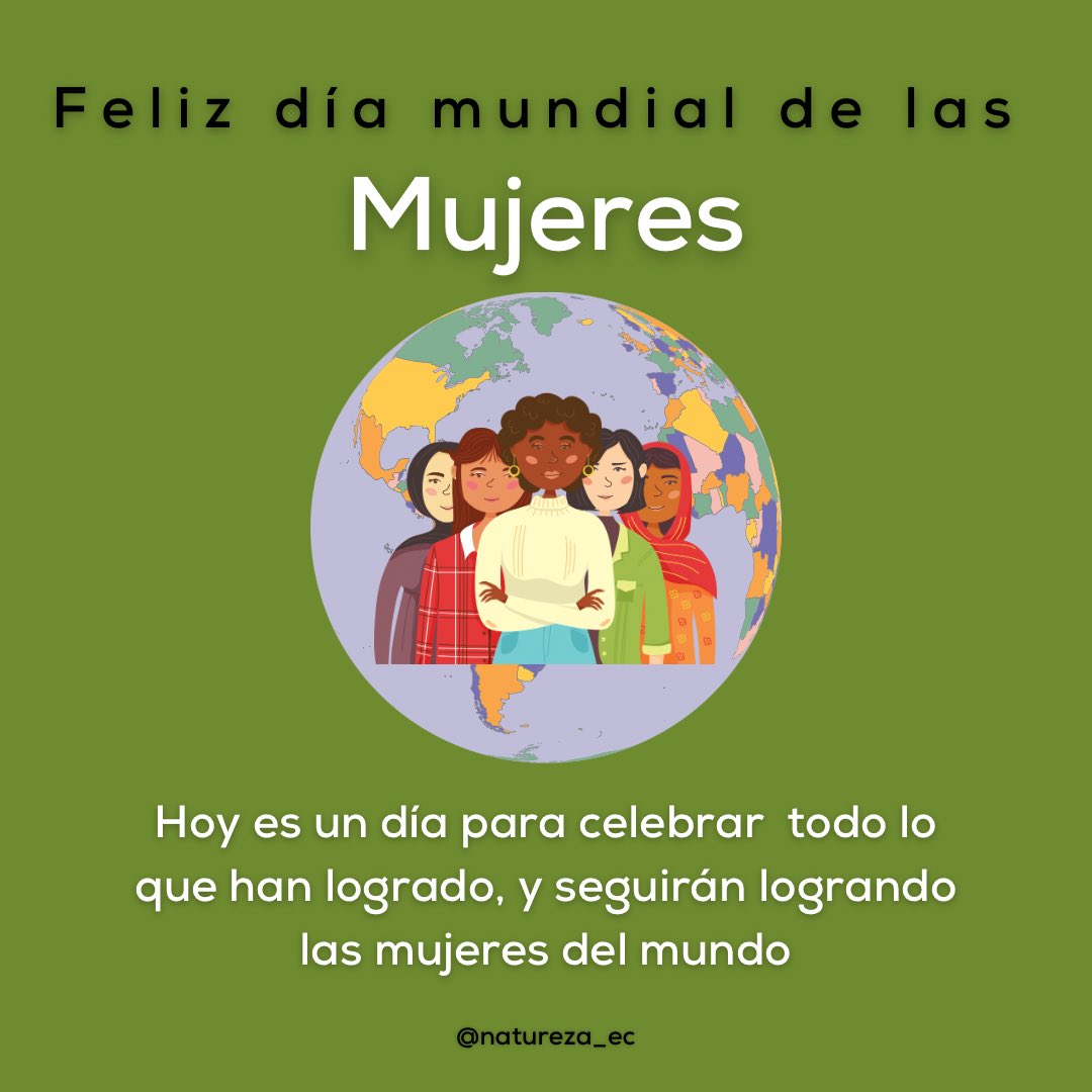 natureza_ec's tweet photo. ¡Hoy celebramos a todas las mujeres del mundo! 🧏🏻‍♀️💚

Que sigan brillando y cumpliendo sus sueños 🙋🏻‍♀️✨

#8MarchWomensDay #8M #Mujeres #mujer #diadelamujer2023 #natureza https://t.co/eqj90azwo6
