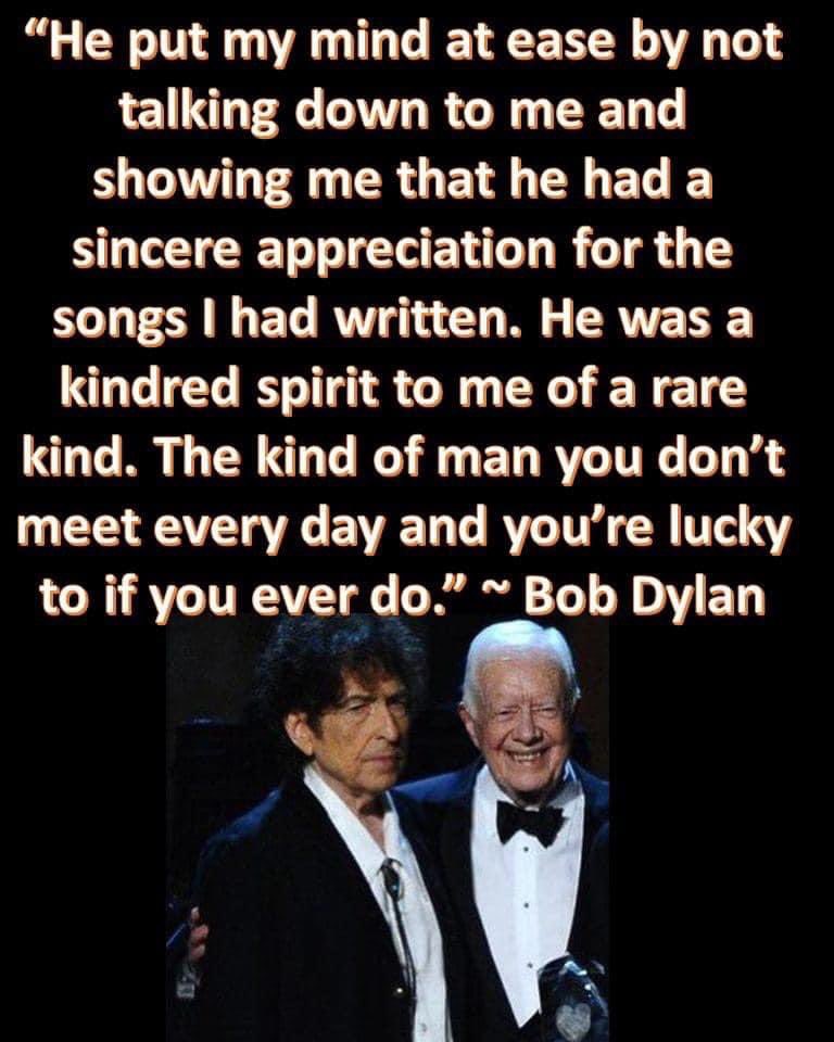 Road_trippn's tweet photo. This was when respecting one another mattered. Respect is something you always remember.
President Carter is one of the few I feel is really a true Christian! I think him now every day and dread the day we lose him. 😢 https://t.co/jrkw2X2Dya