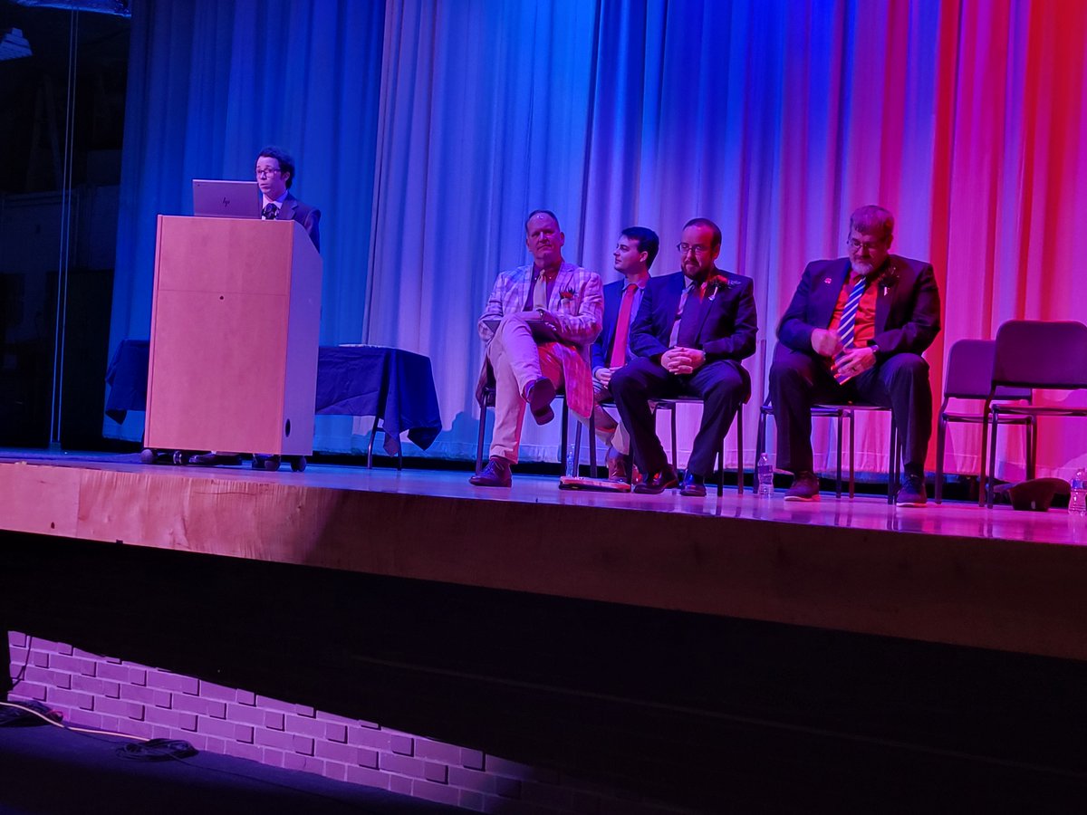 VermilionSchool's tweet photo. This past Friday morning at Austintown Fitch High School, our very own Devon Snook was inducted into the Ohio Speech and Debate Association (OSDA) Hall of Fame!  Devon and his late father Fred became the first-ever father and son inductees of the OSDA Hall of Fame. https://t.co/G58IbW8B85