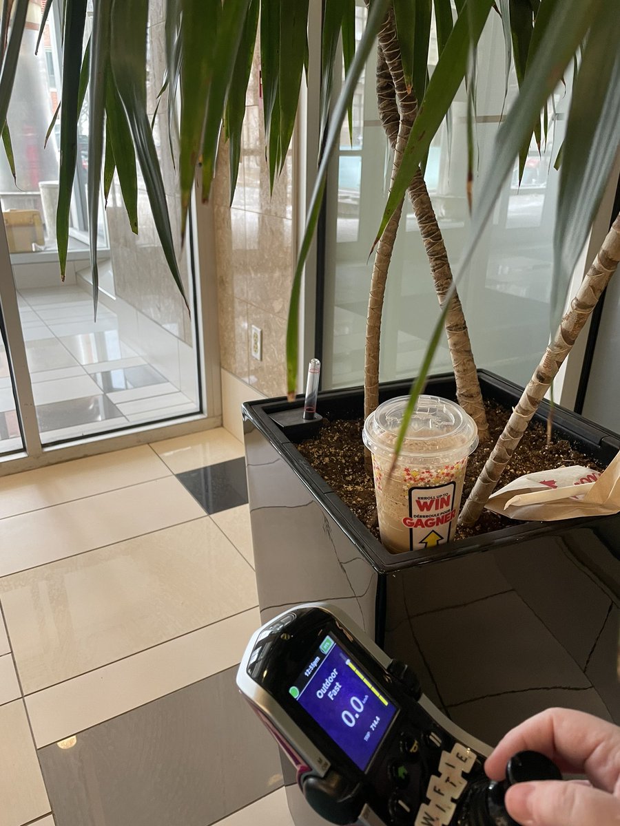 MightySchwartz's tweet photo. Hey @CrombieREIT @scotiasquare -  Could you do folks with mobility issues a favour &amp; put a bench/table back at the Duke Street entrance? As a wheelchair user waiting for access-a-bus, I had no option other than to co-opt a plant pot. Neither me, nor your plant liked this. Thanks! https://t.co/o1E1n8ETom