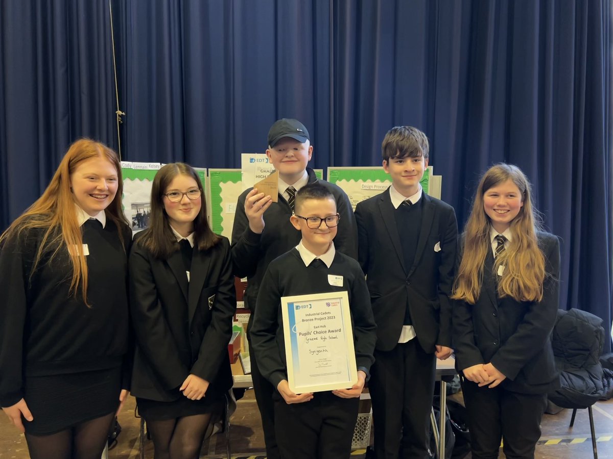 MissHBio's tweet photo. What a great day for our S2 Industrial Cadets receiving their Bronze Award @EDTScotland 😁 Made even better by winning the Pupils Choice Award 🏅🤩 @GraemeHSscience https://t.co/XwBPnzsAsB