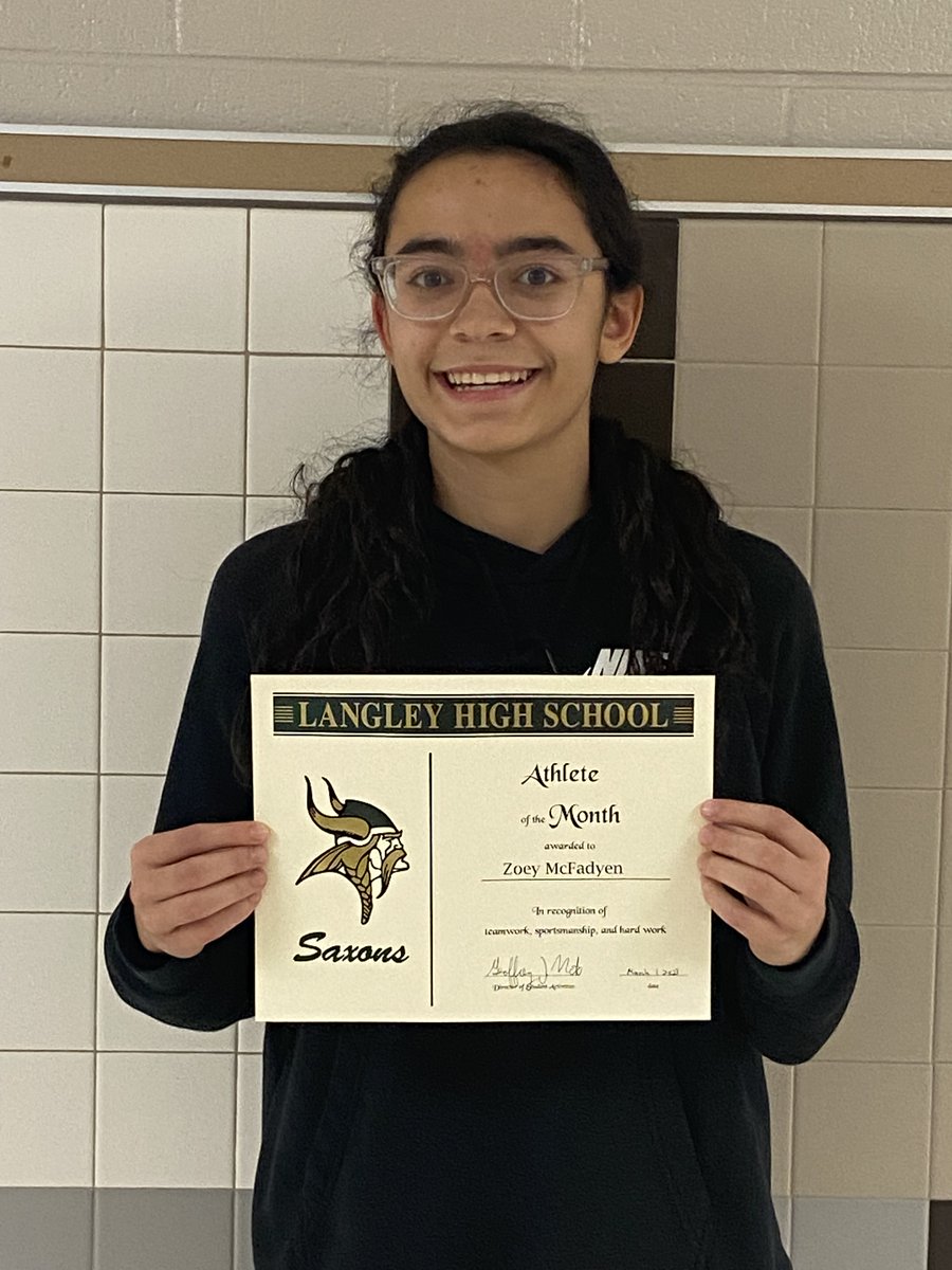 Late to the party, but congrats to our February Athletes of the Month Ryan Bradshaw 🏀 &amp; Zoey McFadyen🏃🏽‍♀️. Both all district athletes and outstanding students. #Hail