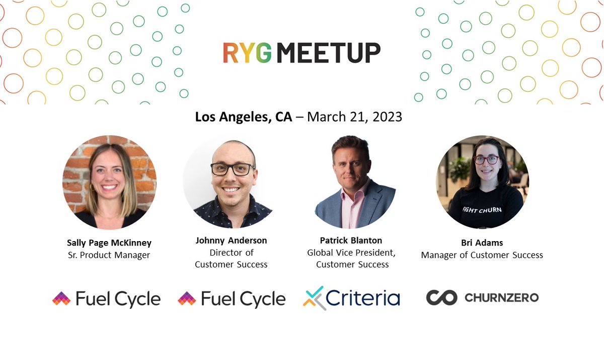 ChurnZero (@churnzero) on Twitter photo Calling all Los Angeles #CustomerSuccess leaders! Donโt miss your local RYG meetup on March 21, hosted by <a href="/fuelcycleinc/">fuelcycleinc</a> and @ChurnZero.
Join us to network, problem-solve, and talk through the biggest issues in CS leadership today.
Secure your seat at okt.to/bMfPej. Calling all Los Angeles #CustomerSuccess leaders! Donโt miss your local RYG meetup on March 21, hosted by <a href="/fuelcycleinc/">fuelcycleinc</a> and @ChurnZero.
Join us to network, problem-solve, and talk through the biggest issues in CS leadership today.
Secure your seat at okt.to/bMfPej.