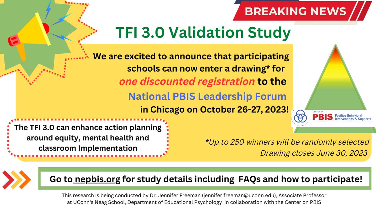 TFI 3.0 validation study update! Information and participation details can be found at nepbis.org or nepbis.org/tfi-3-0-valida…. Thank you for your participation!