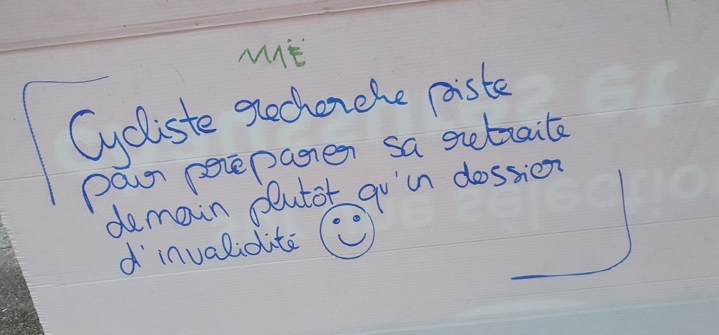 📝   Nos panneaux d'expression libre sont toujours présents au niveau du passage de la Corderie.
Rêvez avec nous, donnez votre avis, dites-nous ce dont vous avez besoin !