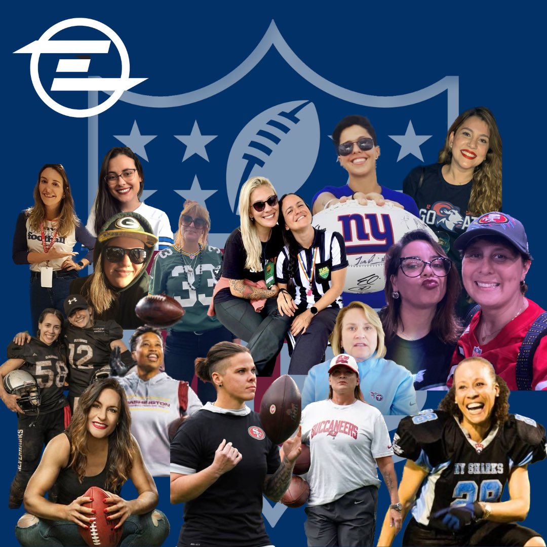 esportismo_'s tweet photo. Somos muitas, mas ainda assim podemos ser muitas mais no futebol americano e nos esportes em geral. Somos jogadoras, árbitras, técnicas, executivas, comentaristas e produtoras de conteúdo. (@jwelter47 @KatieSowers @JenniferKing5 @CoachLoLoc  @cocovee28 @cau__ ) https://t.co/kjhTforIUK