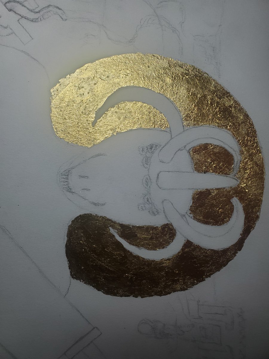 Good_God_Father's tweet photo. It's Wednesday, and I've finished #goldleaf #Guilding on two pieces I'm going to be painting as part of the #art design for future singles.
Another day to bring the #KingdomOfHeaven #KingdomOfGod to #Earth #KingdomCome #OnEarthAsInHeaven #Drawing #Sketch #Design #DIYArtist #Bible https://t.co/XKh7QuyMxo