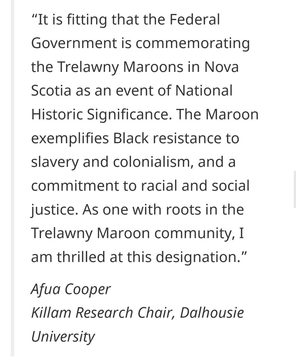 afuacooper's tweet photo. Over three years ago I put in the application for Maroon designation and also served as a research consultant for the project. It is now going to be a reality. See the link below:

https://t.co/QHxKetwF1M

#canada #history #canadianhistory #maroons #abolition #jamaica https://t.co/9cV8XxfMeQ