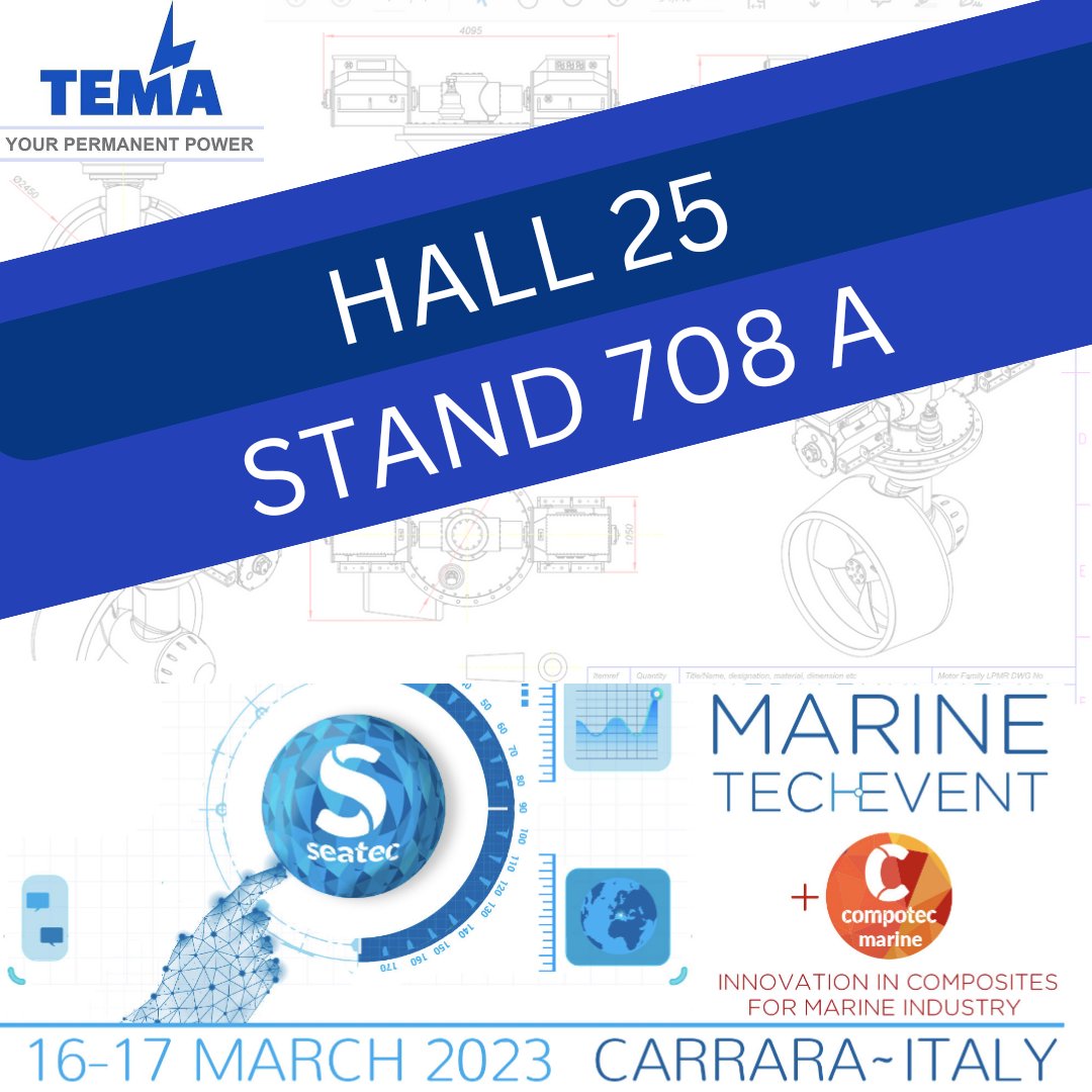 Visit us at @seateccompotec - Carrara(ltaly), 16-17 March 2023
