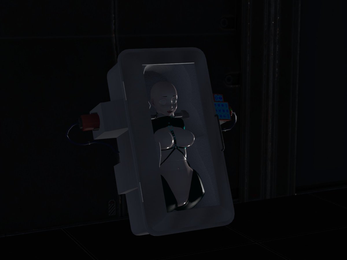 Shana_NeCo's tweet photo. "I hope you didn't forget to add the maintenance cap on the mannequin while storing it ! 
It would be a shame if something break while it's stored this week"

#ObedientiaExMachina #Robot 
#SecondLife #mannequintf #asfr #inanimatetf https://t.co/ahI8M5r1Q3