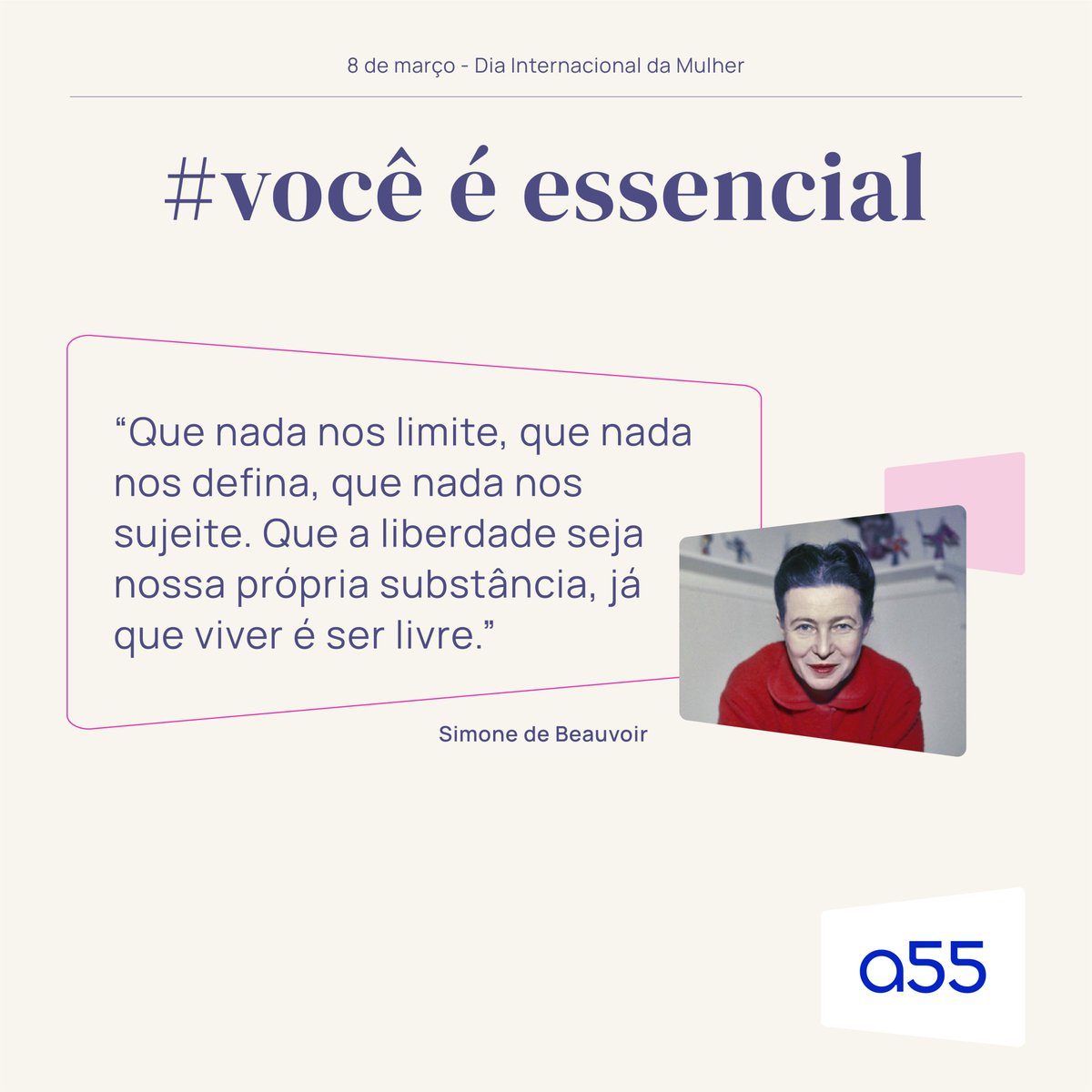 Hoje é o Dia Internacional da Mulher, uma data que é celebrada para homenagear as conquistas das mulheres e destacar a luta pela igualdade de gênero. 

É uma ocasião importante para lembrarmos das mulheres que têm trabalhado arduamente para lutar por seus direitos e igualdade.