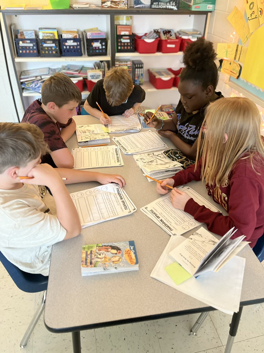 MrsSconyers's tweet photo. Ms. Moore creates some #RockSolid book clubs for her students @OldPointeElem ! #OPESStrong https://t.co/LacmF8lT7T