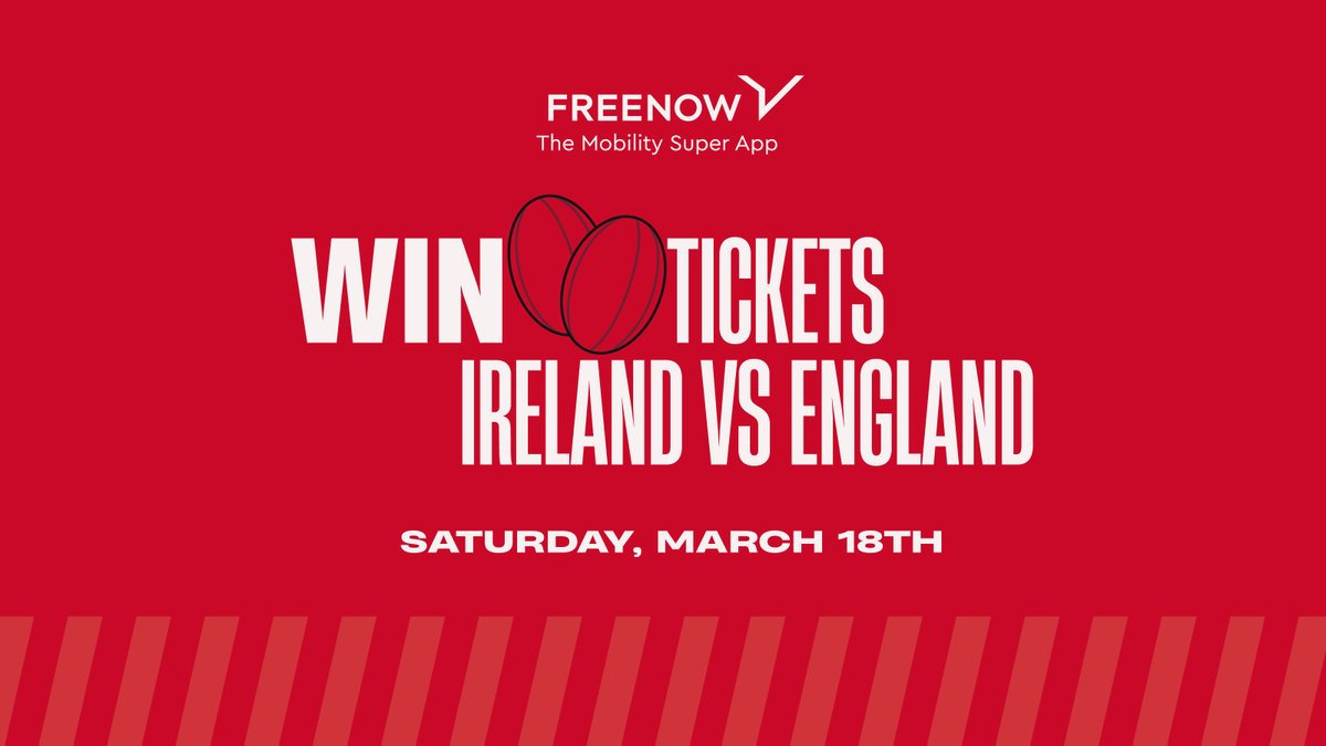 FREENOW Ireland (@freenow_ie) on Twitter photo Fancy seeing Ireland v England at the <a href="/AVIVAStadium/">AVIVA Stadium</a>, plus WIN €200 worth of FREENOW vouchers? 🏉
Here's how to enter:
1️⃣ Follow us & like this post
2️⃣ Answer the trivia question here 👉 bit.ly/3ZyVSJO
3️⃣ Take a trip using the FREENOW app between now & 15.03 Fancy seeing Ireland v England at the <a href="/AVIVAStadium/">AVIVA Stadium</a>, plus WIN €200 worth of FREENOW vouchers? 🏉
Here's how to enter:
1️⃣ Follow us & like this post
2️⃣ Answer the trivia question here 👉 bit.ly/3ZyVSJO
3️⃣ Take a trip using the FREENOW app between now & 15.03