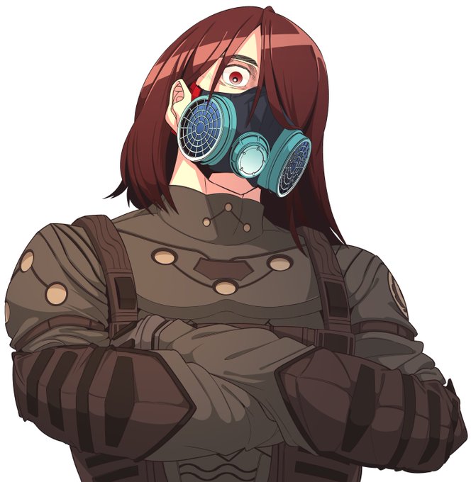 PLで描いた馬場鈴児君はエージェントだからではなく、重度の花粉症なのでいつもマスクしてます。目つきが悪いのも全部花粉が悪い。 