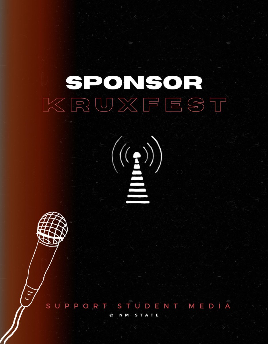 kruxfm's tweet image. want to support nmsu? want to be apart of KRUXFEST? want to advertise your business to the university and community? 

head to kruxradio.com or use the QR code to check out our sponsor tier list! 🎸