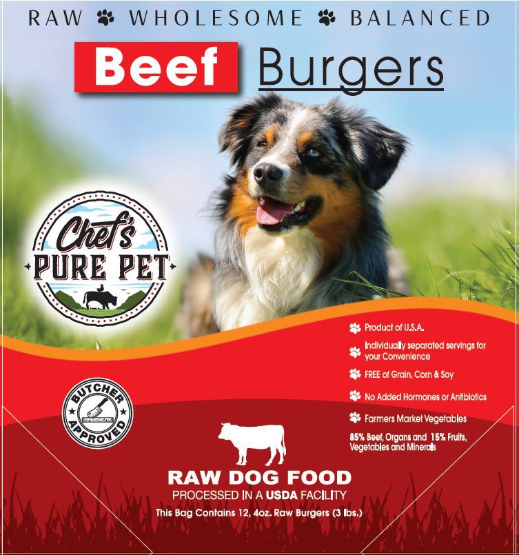 Make your doggy say “🤤” with a taste of real beef in our fresh and all-natural burgers. #chefspurepet #healthydog #yum