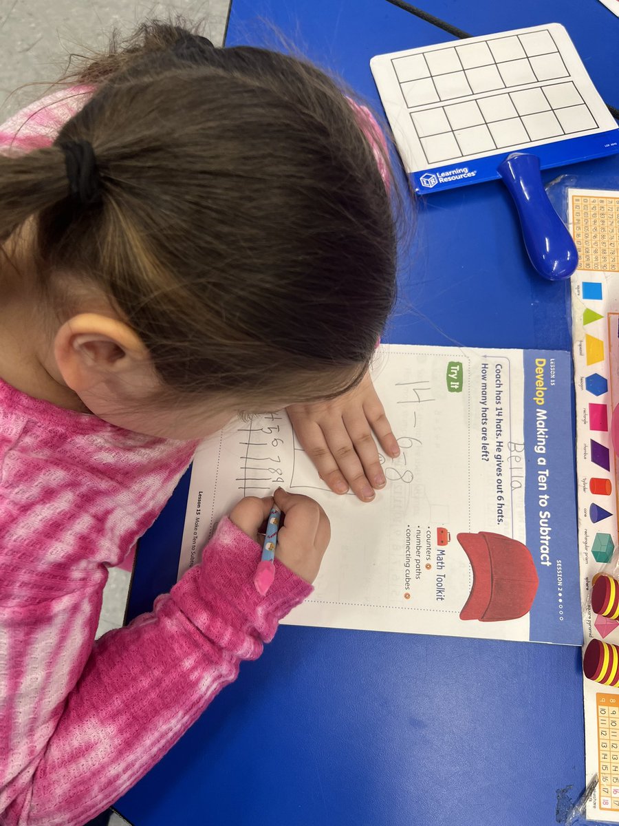 greenie5150's tweet photo. Firsties using magnetic ten frames to show their math thinking. Then using another model to check their answer. Making math thinking visible!! #math #MathModels @hand2mind @CurriculumAssoc @Lmcatt @pcousWNSrocks @PrincipalCaban1 @WarwickSchools https://t.co/6OTsXWNOa6