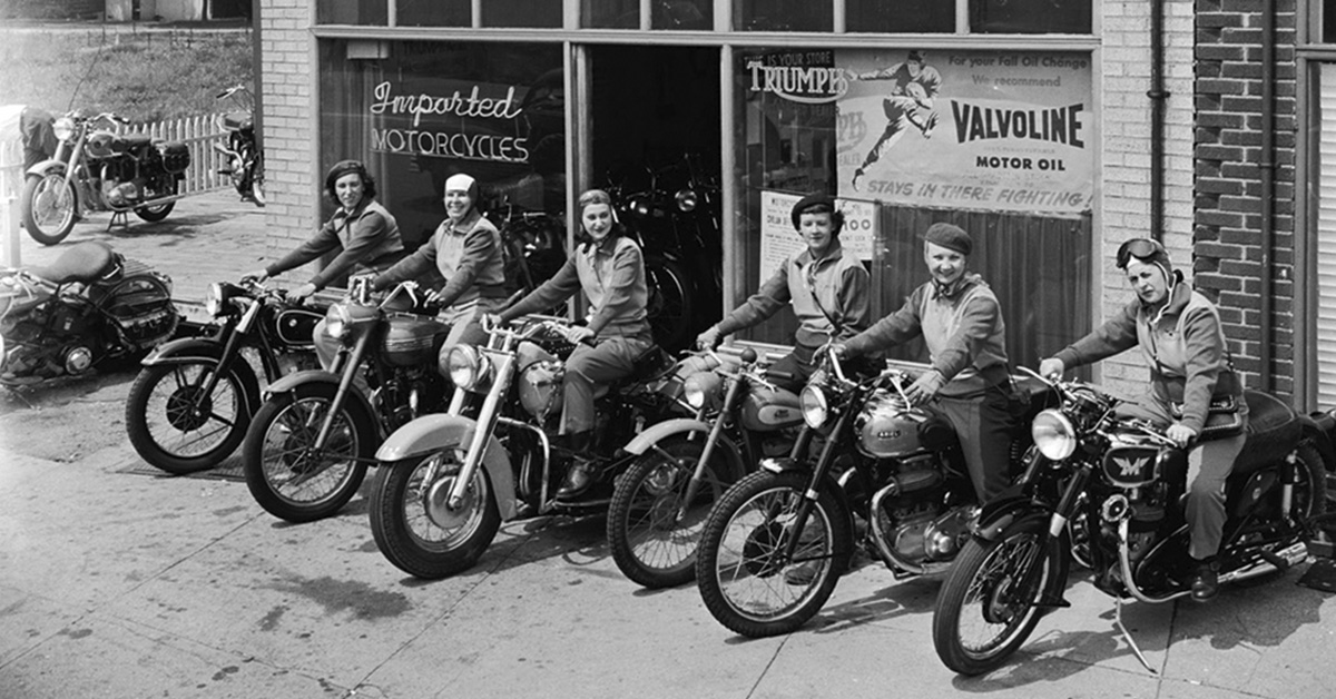 My mother broke barriers in our hometown when she got her first Harley as a teenager in the late '60s. And she's still riding. Happy #InternationalWomensDay to all badass motorcycle mamas!