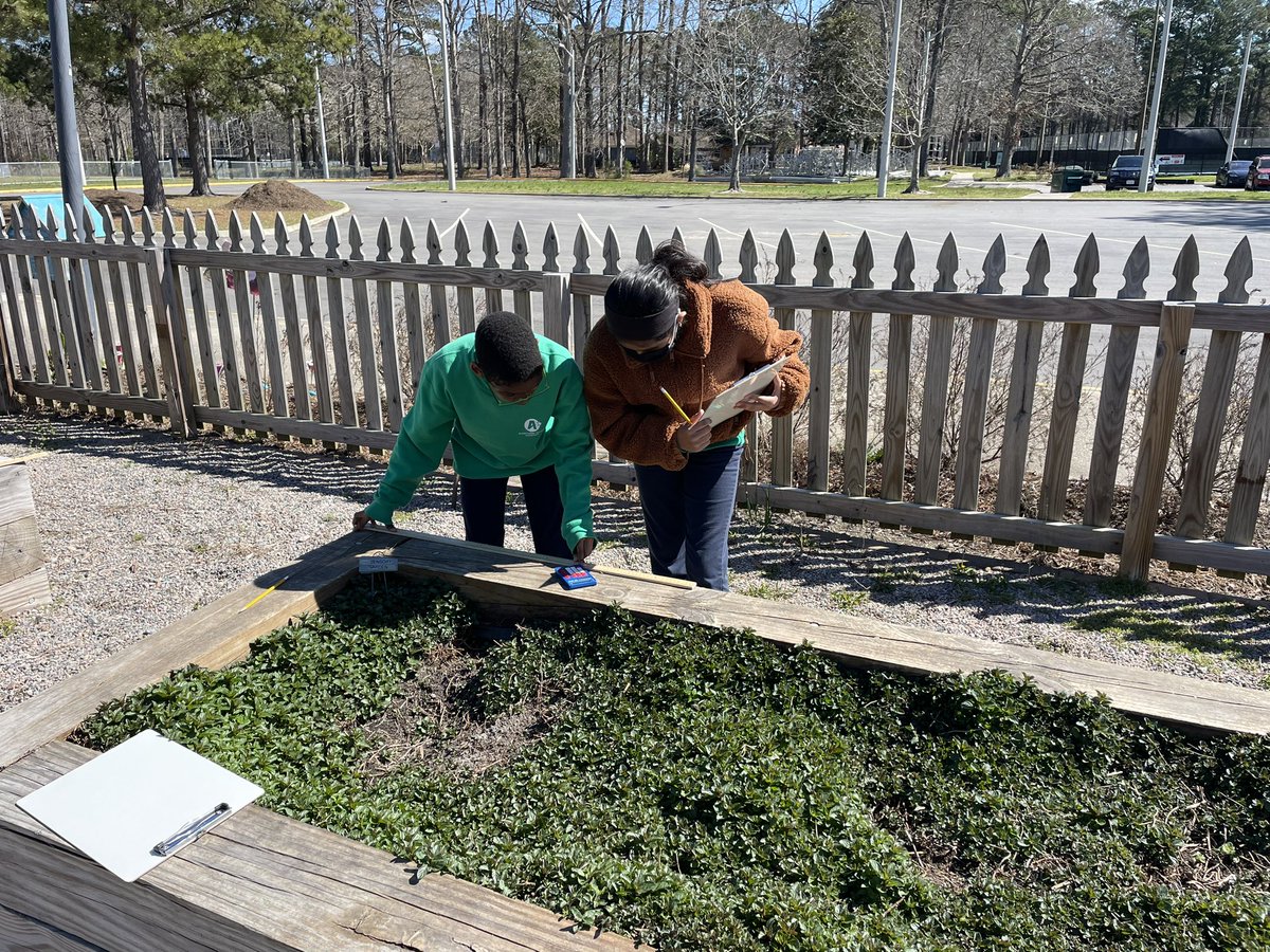 JessDCunningham's tweet photo. Nothing better than working in the garden to find out how much mushroom 🍄 compost is needed for our raised beds. #reallifemath #domath #handson #measurement @marietculver @SeatackDream #vbgifted https://t.co/d0cP7ZqiTI