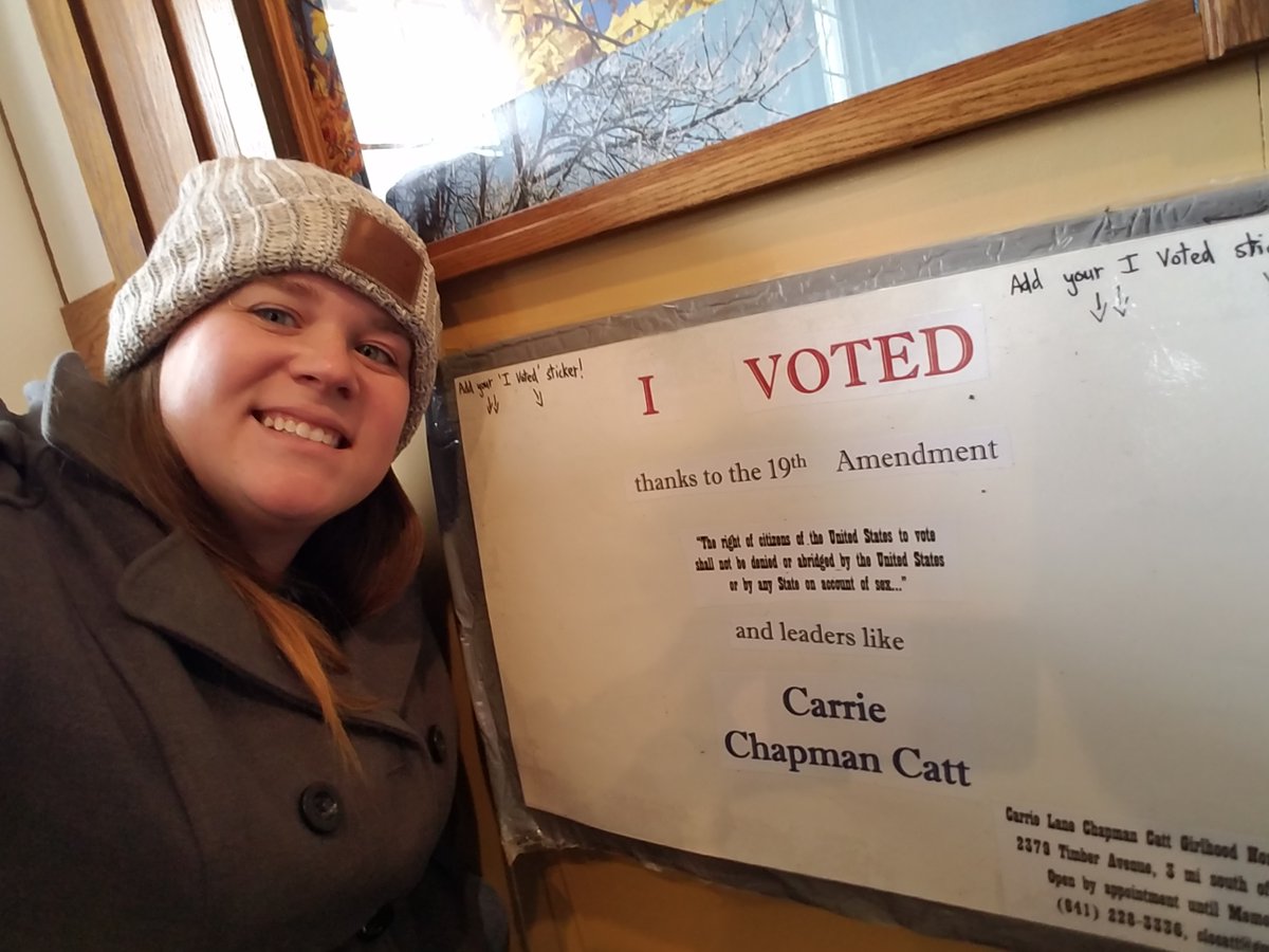 Today is #InternationalWomensDay! A great way to celebrate is to learn about women trailblazers from history, including Iowa suffragist Carrie Chapman Catt. You can visit the @CattMuseum by @CharlesCityIA to learn more about #HERstory & #suffrage movement: cornbeanspigskids.com/2019/03/carrie…