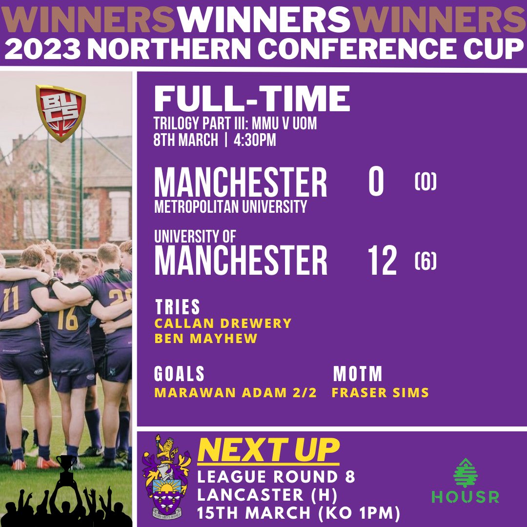 YOUR B2B NORTHERN CONFERENCE CUP WINNERS!!