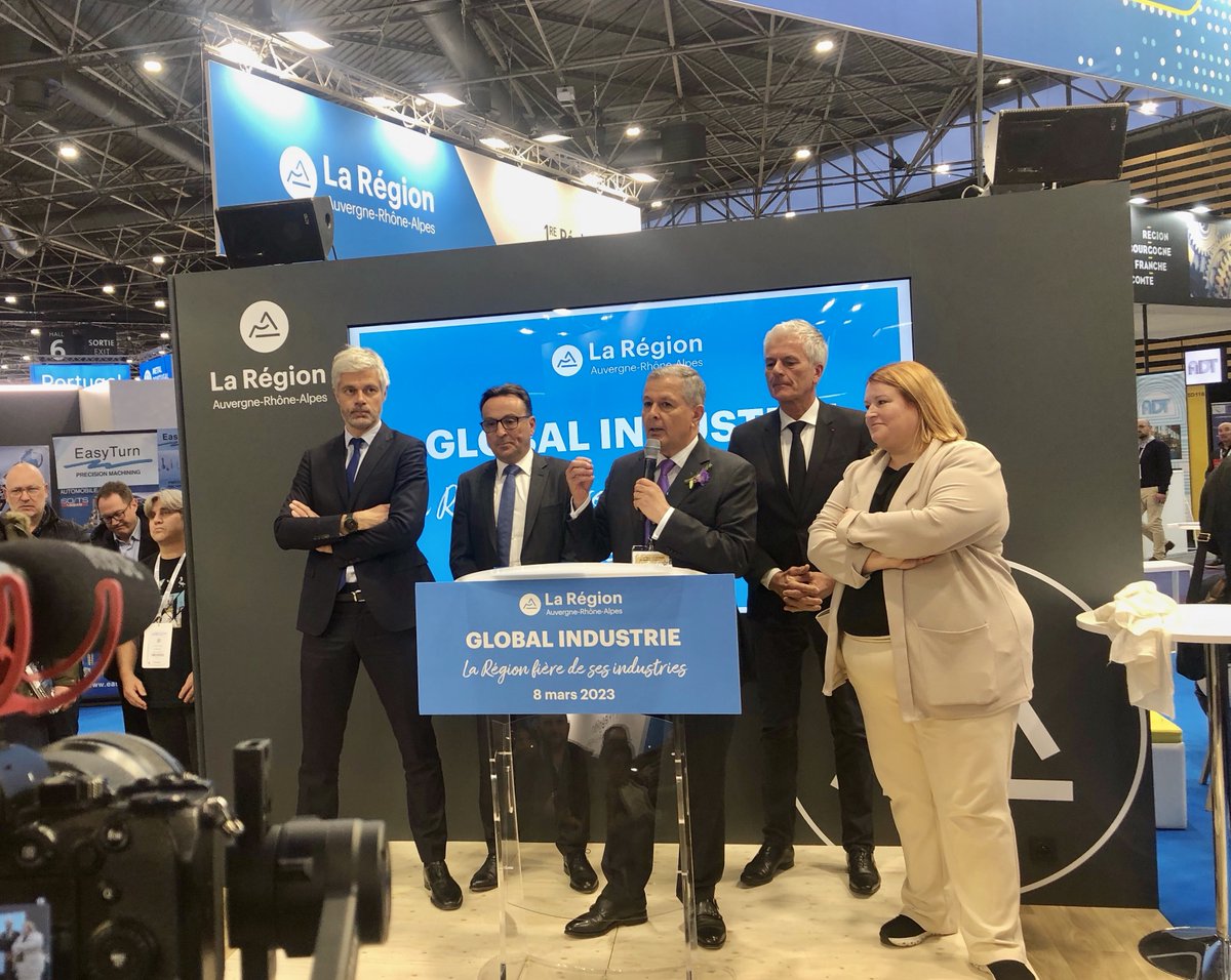 🚀Sur <a href="/Salon_GI/">GLOBAL INDUSTRIE</a>, <a href="/laurentwauquiez/">Laurent Wauquiez</a> pour une industrie régionale en mode conquête !

🤝Avec <a href="/PernodStephanie/">Stéphanie PERNOD</a>, tous unis pour nos #industries avec le réseau #CCI PhGuerand <a href="/CCI_ARA/">CCI Auvergne-Rhône-Alpes</a> <a href="/PhilippeCARRIER/">Philippe CARRIER</a> <a href="/CCI74/">CCI Haute-Savoie</a> @AURAentreprises Jean-Luc Raunicher <a href="/medef/">Mouvement des Entreprises de France</a> AURA <a href="/cpme/">cpme</a> AURA 
#GiLyon23