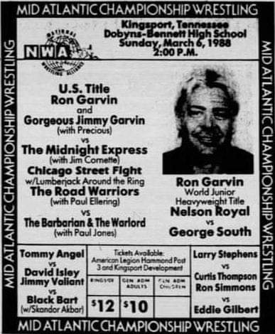 Jim Cornette on Twitter: "RT @kingofkingsport: 35 years ago today The