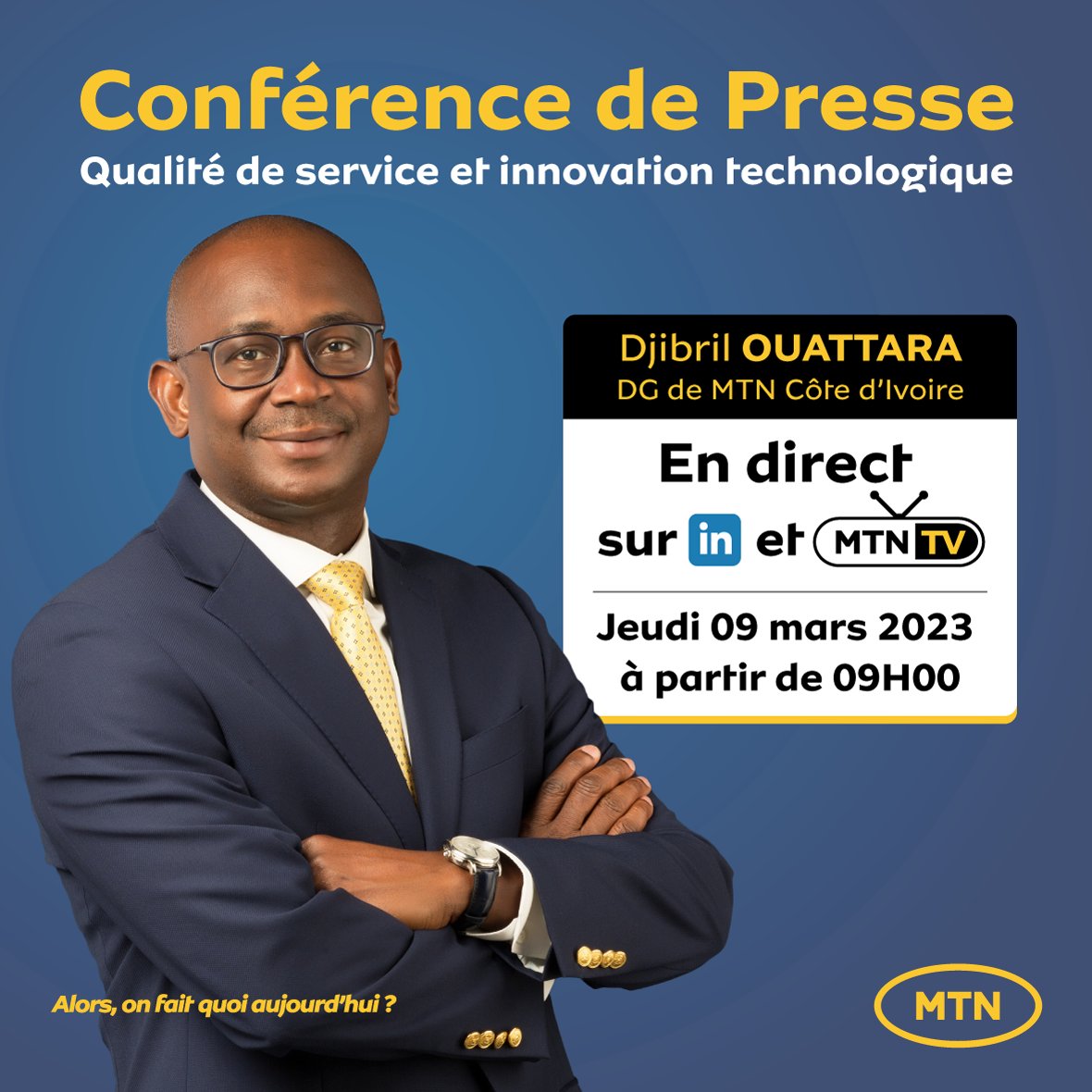 MTNCotedIvoire's tweet photo. 2 prix majeurs viennent d’être décrochés par MTN CI. Découvrez lesquels ce jeudi 09 mars, au cours de la conférence de presse animée par M. @ouatt_djibril.

#mtnci #reseau #ookla #speedtestawards https://t.co/OX58tEgEMm
