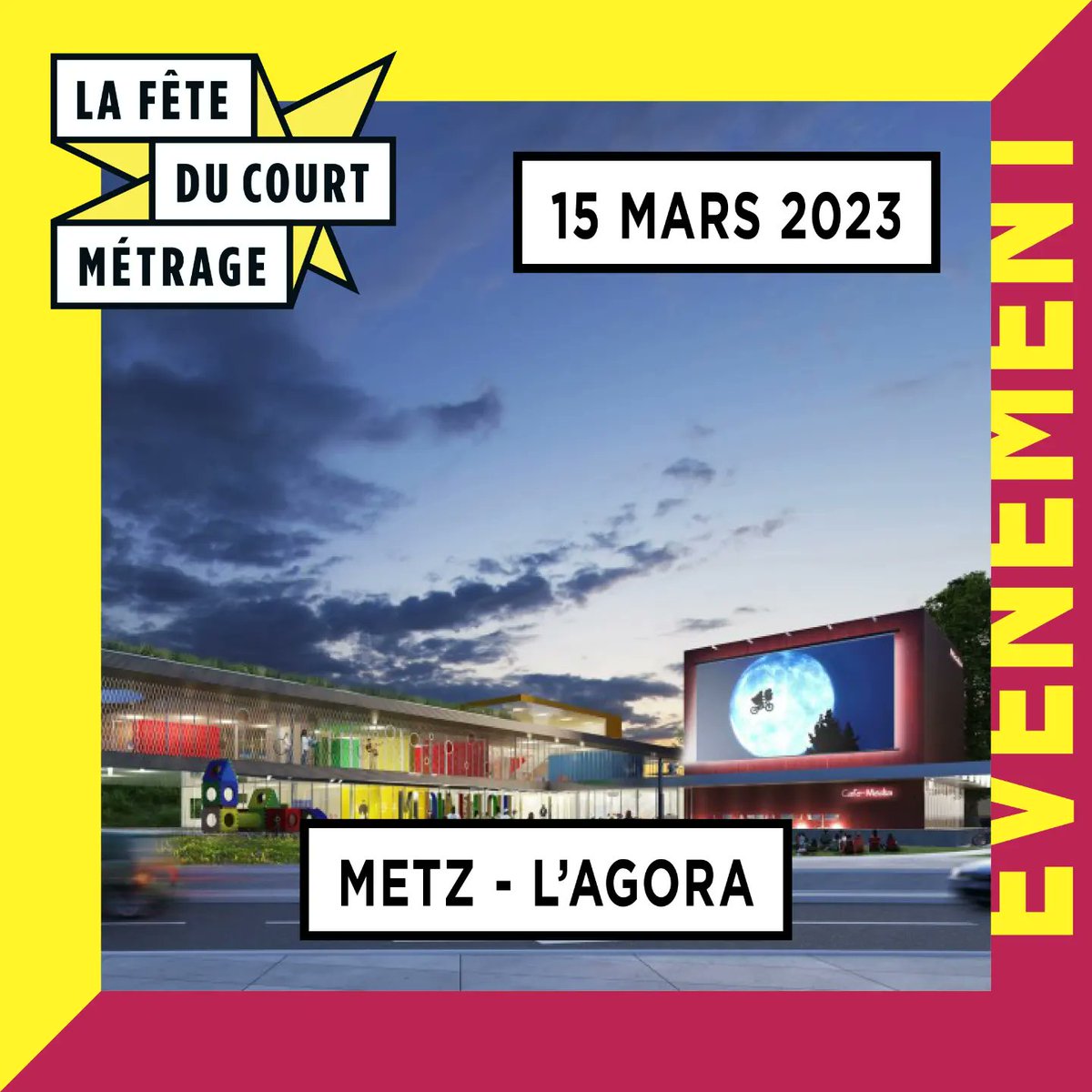 feteducourtmetz's tweet photo. La Fête du court metrage à Metz c'est aussi à L'Agora !
Projections de courts métrages pour la famille et le jeune public l'après midi avec échange puis projections le soir accompagné d'un débat avec @ucgrandest https://t.co/84J7d2t6o6