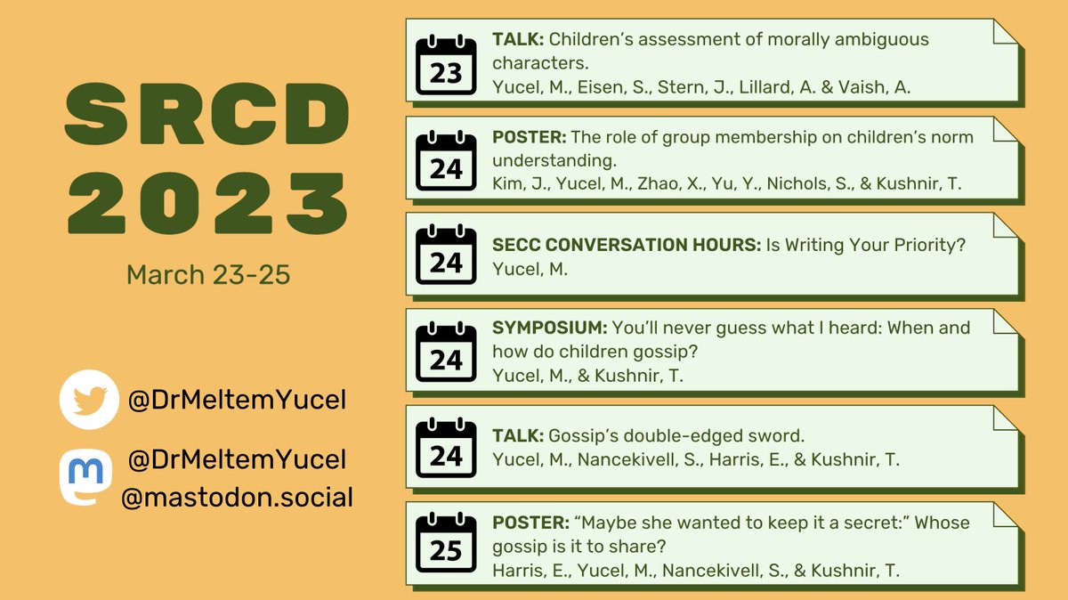 DrMeltemYucel's tweet image. #SRCD23 is just two weeks away. If you see me there, please give me some coffee. I&apos;ll be needing one!