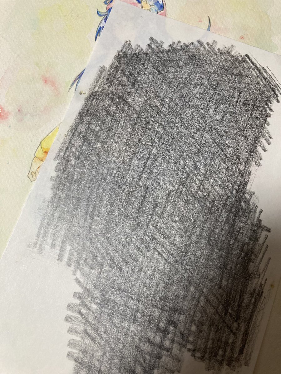 「ちゃんと下書きと本番を一緒に残してあるの偉すぎ。裏を鉛筆でガリガリ塗ってカーボン」|床の間Q◆引っ越し作業中のイラスト