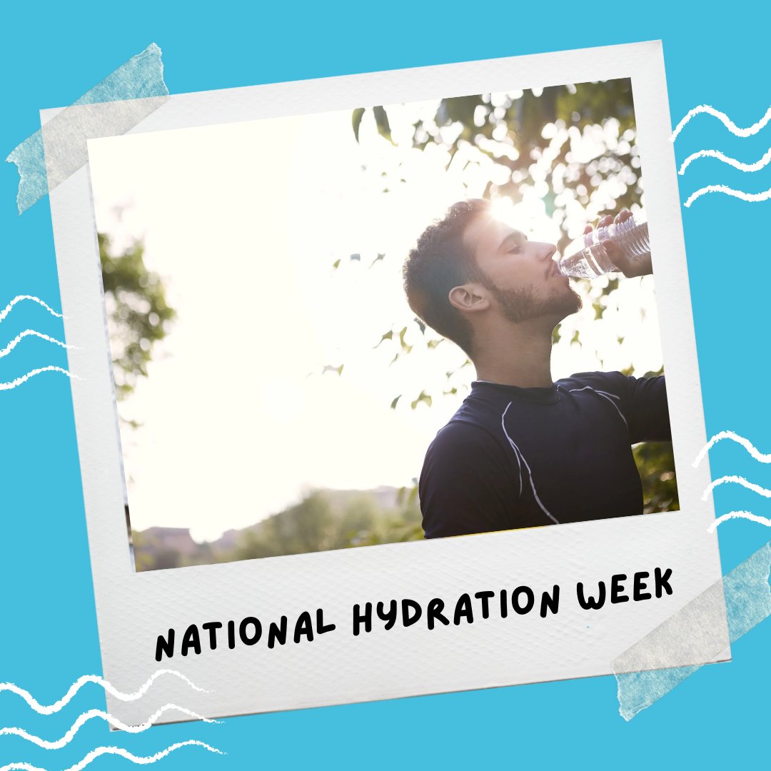It's #NationalHydrationWeek! Why drink #water?

💧 It helps brain cognition &amp; emotions.
💧 It reduces anxiety
💧 It helps digestion
💧 It increases energy levels
💧 It helps with weight loss &amp; maintenance
💧 Keeps your heart healthy

#LiveandMove #ShareYourMoves #Hydration