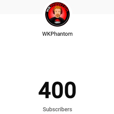 WKPhantom (@_wkphantom) on Twitter photo Thanks to <a href="/Beawesome_Games/">Beawesome Games</a> and my latest video I just hit 400 subs!! youtube.com/@wkphantom2607 Thanks to <a href="/Beawesome_Games/">Beawesome Games</a> and my latest video I just hit 400 subs!! youtube.com/@wkphantom2607