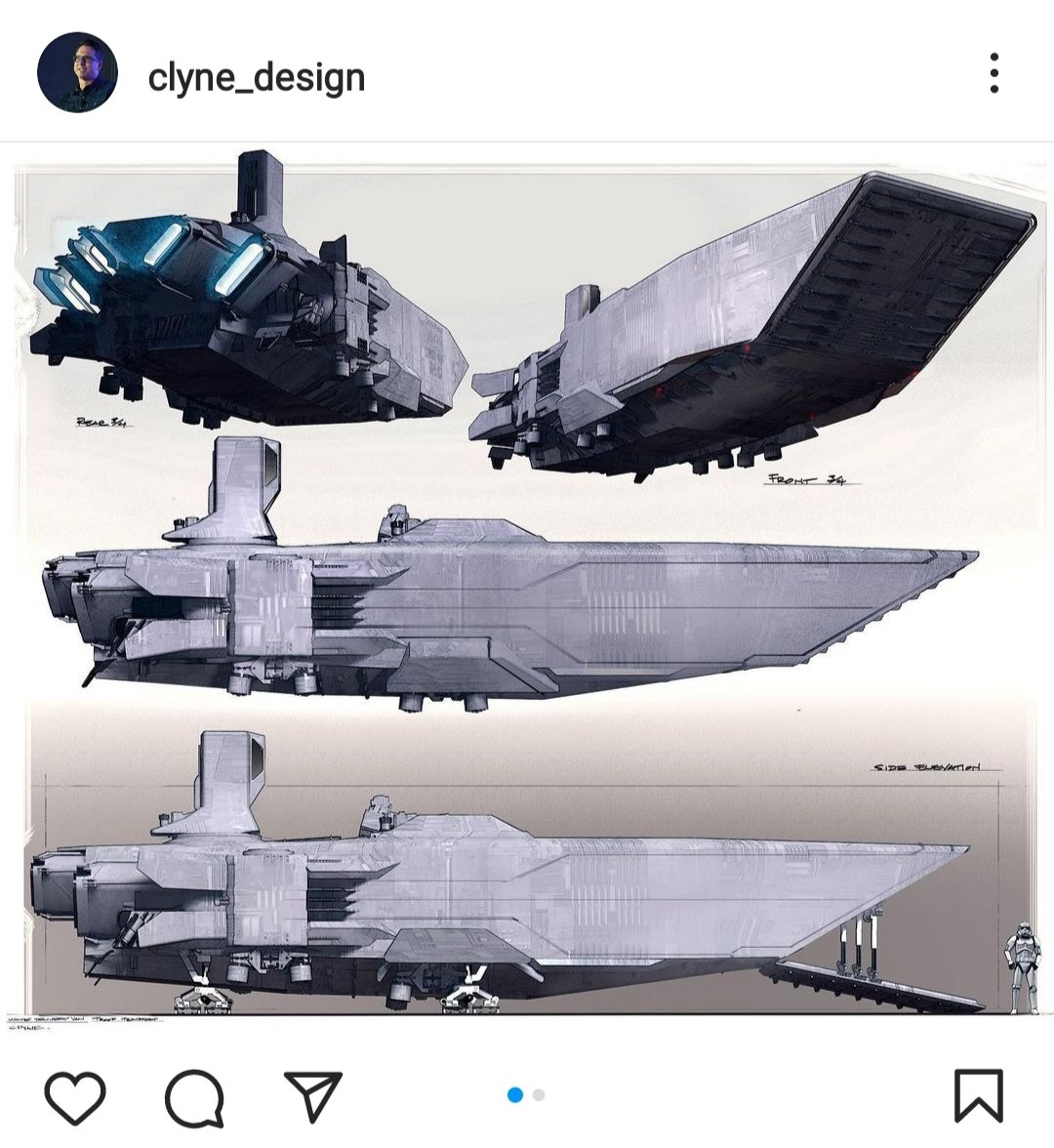 ScruffyLookingW's tweet photo. 7 Marzo
El gran James Clyne nos muestra algo de la inspiración que hubo detrás del diseño de First Order Transporter para #TheForceAwakens #JamesClyne #StarWarsDesign https://t.co/G1ja8PrKLu
