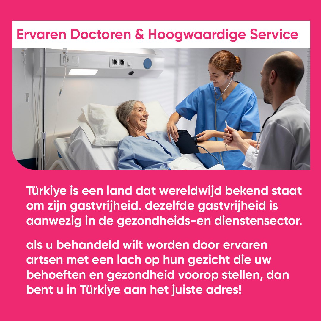 Türkiye is a country that is globally known for its’ hospitality. The same hospitality is is present in the health &amp; service industry.

If you’re looking to get treated with smiling faces with experienced doctors that put your needs &amp; health first, Türkiye is the right address!