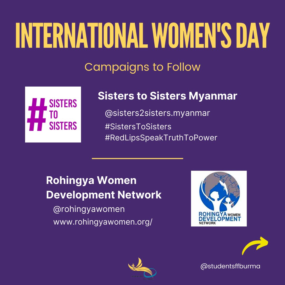StudentsFFBurma's tweet photo. (1/2) In honor of International Women’s Day, we are highlighting the brave and dedicated contributions of Myanmar Women to the ongoing revolution against Myanmar Military Regime. https://t.co/FMEVCSmBJQ