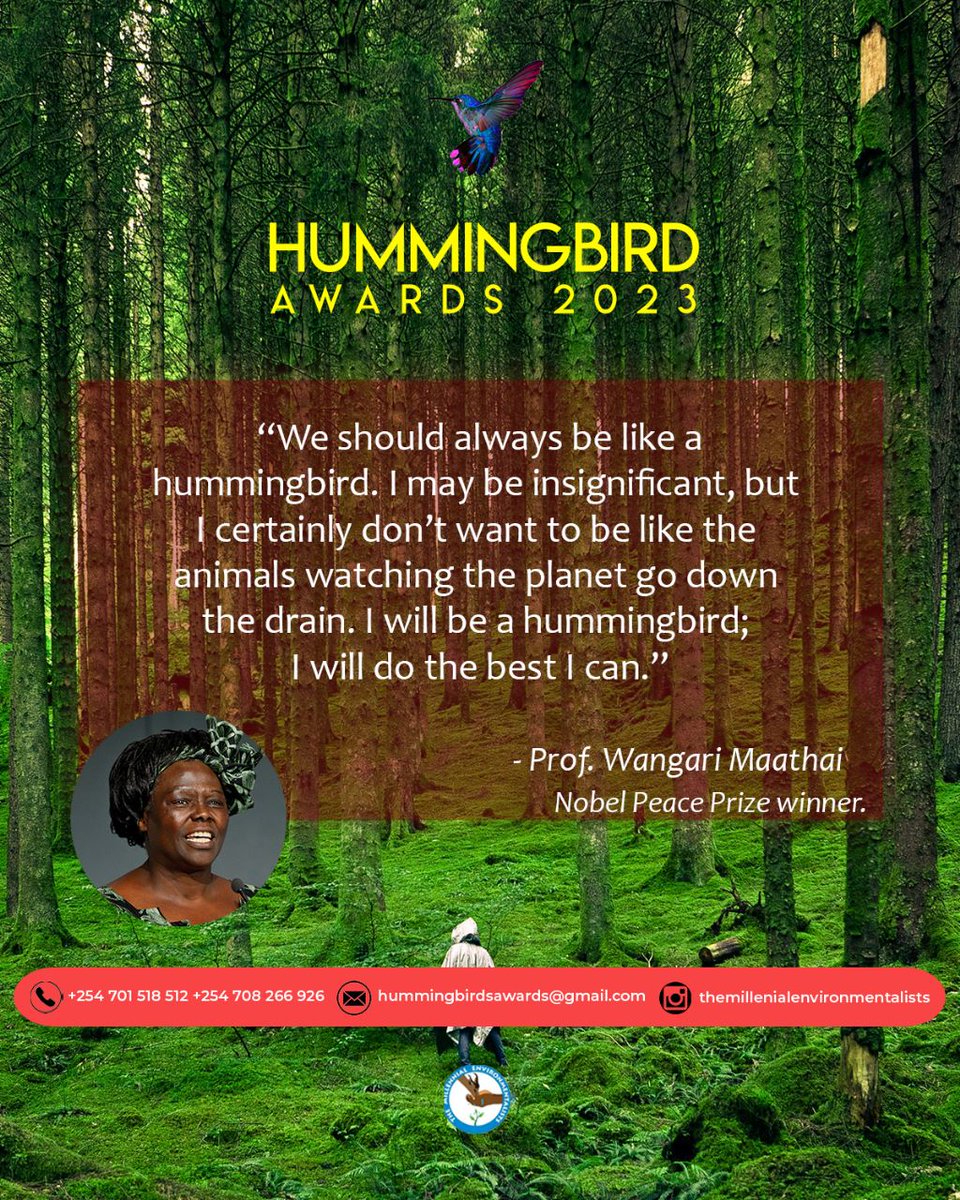 TME_254's tweet photo. Registration for the Hummingbird Awards 2023 is underway for organisations and individuals who are passionate about restoration of the landscape.
The winners walk away with seedlings and they get to create partnerships to  support their work. 
🌳🌳Click on the link in  our bio https://t.co/rCMaEev2lI